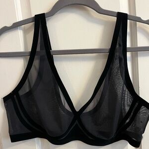 Elegant Black Mesh Bralette
